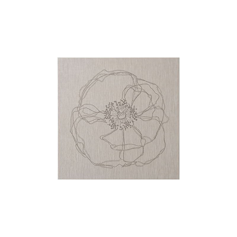 BLOOM 侘寂風極簡花卉刺繡畫 - 細節特寫